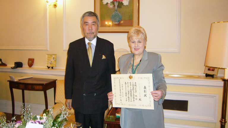 Certificate of Commendation from the Ambassador of Japan to the Court of St James, His Excellency Yoshiji Nogami.