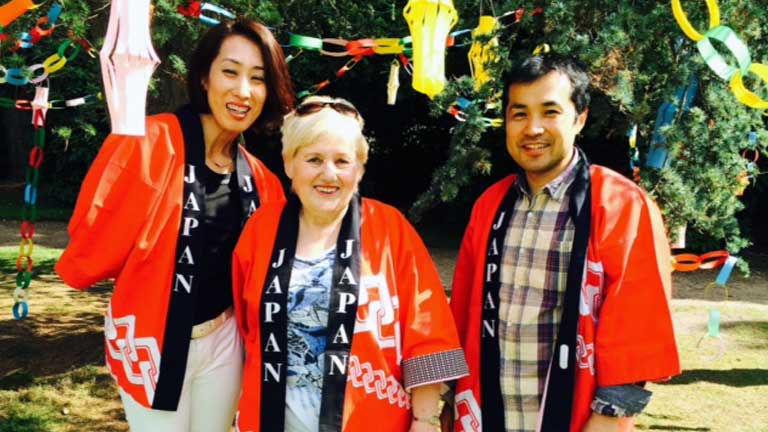 Angela with Karasawa san and Megumi san at Tatton Park
